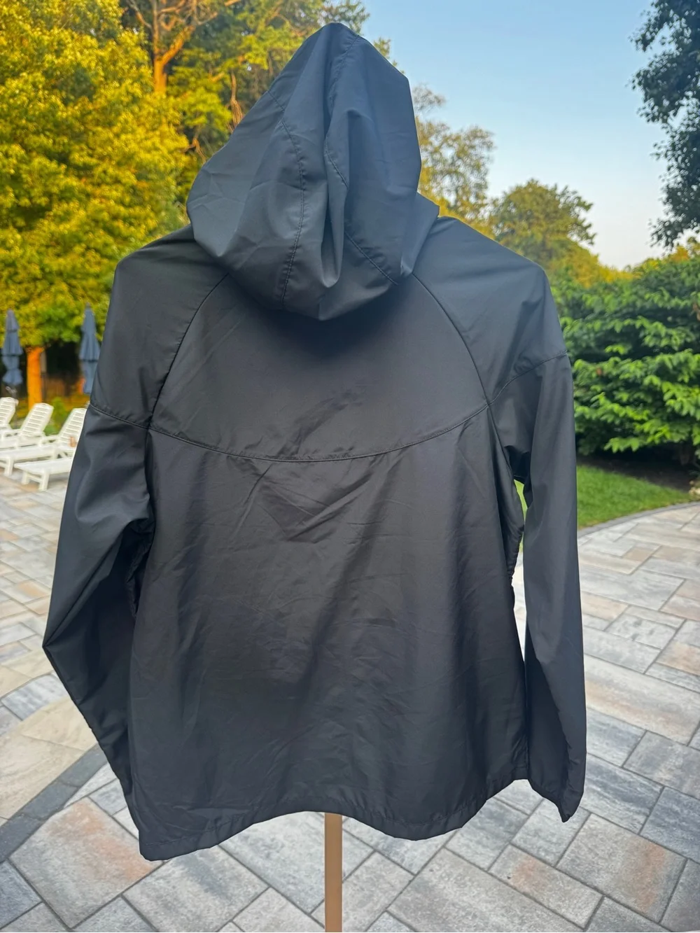 Boys Girls Nike Packable Windbreaker Jacket Black Youth Xl Black Full Zip X Lg